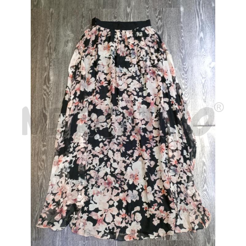 GONNA MAX MARA LUNGA NERA FIORI | Mercatino dell'Usato Moncalieri bengasi 2