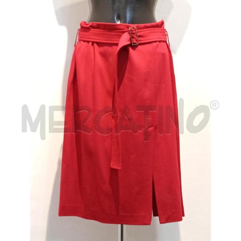 GONNA PATRIZIA PEPE ROSSA CON CINTURA E SPACCO LATERALE | Mercatino dell'Usato Moncalieri bengasi 1