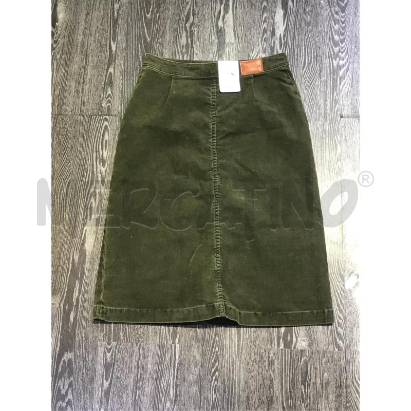 GONNA PEPE JEANS VERDE VELLUTO BOTTONI DAVANTI | Mercatino dell'Usato Moncalieri bengasi 2