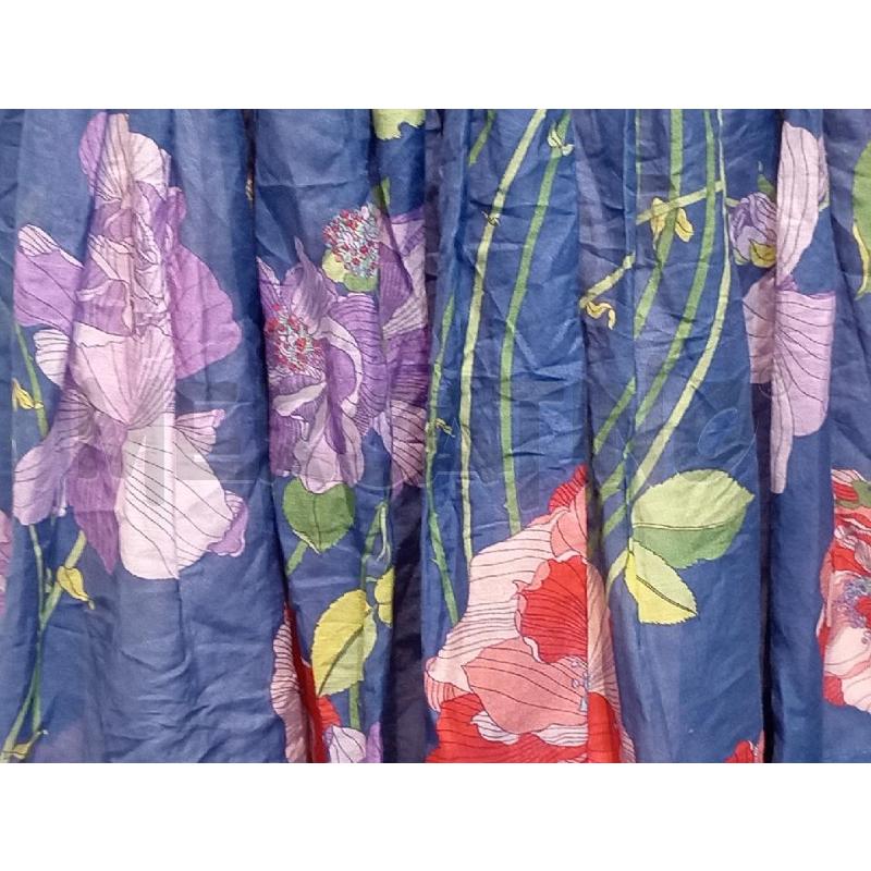 GONNA SPORT MAX BLU CON FIORI ROSA E VIOLA  | Mercatino dell'Usato Moncalieri bengasi 4