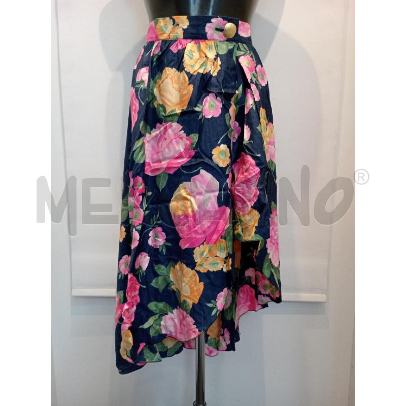GONNA UNGARO FANTASIA FIORI BLU SETA | Mercatino dell'Usato Moncalieri bengasi 1