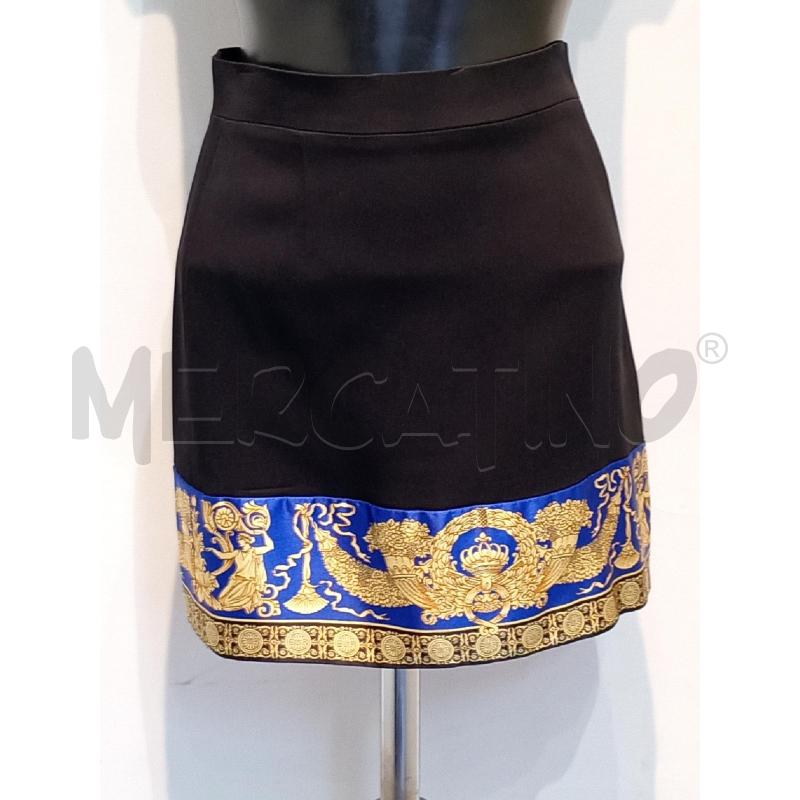GONNA VERSACE NERA TUBINO CON FASCIA BLU DORATA | Mercatino dell'Usato Moncalieri bengasi 1