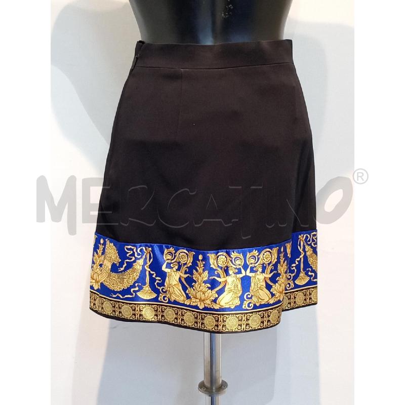 GONNA VERSACE NERA TUBINO CON FASCIA BLU DORATA | Mercatino dell'Usato Moncalieri bengasi 2