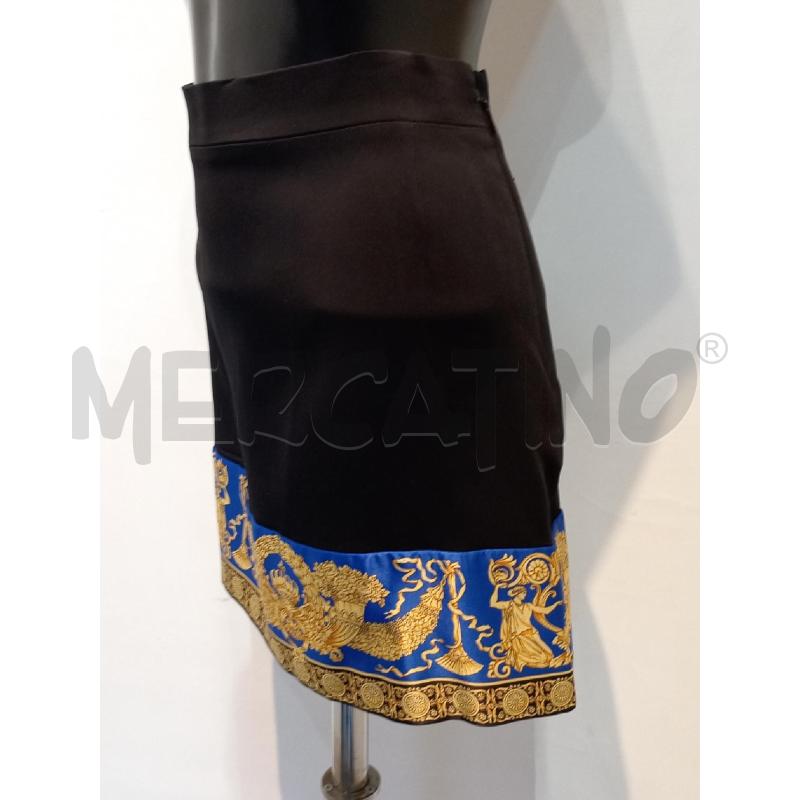 GONNA VERSACE NERA TUBINO CON FASCIA BLU DORATA | Mercatino dell'Usato Moncalieri bengasi 3
