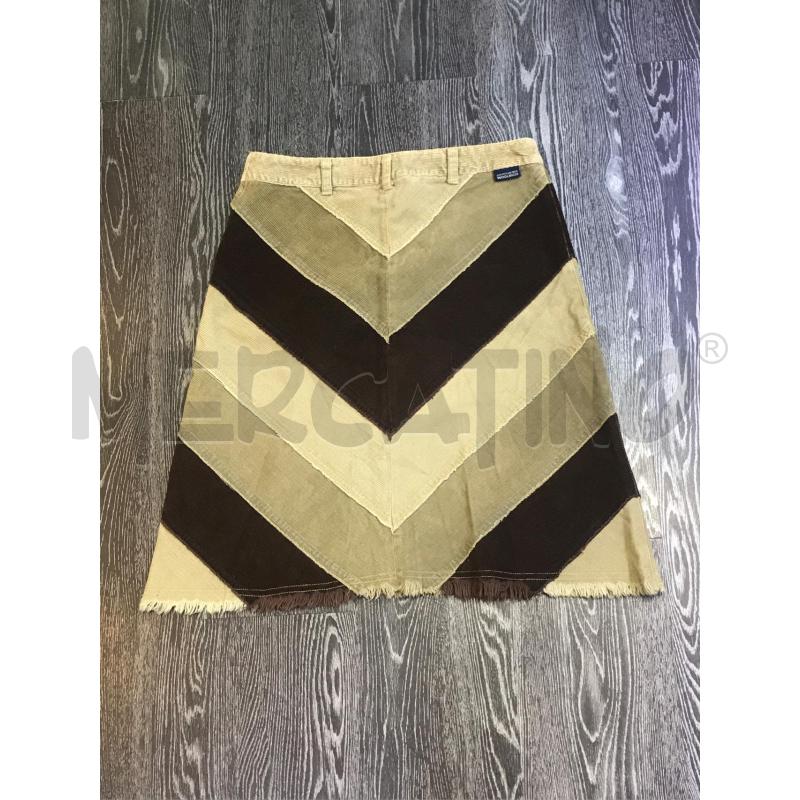 GONNA WOOLRCIH BEIGE MARRONE A RIGHE VELLUTO COSTE  | Mercatino dell'Usato Moncalieri bengasi 2