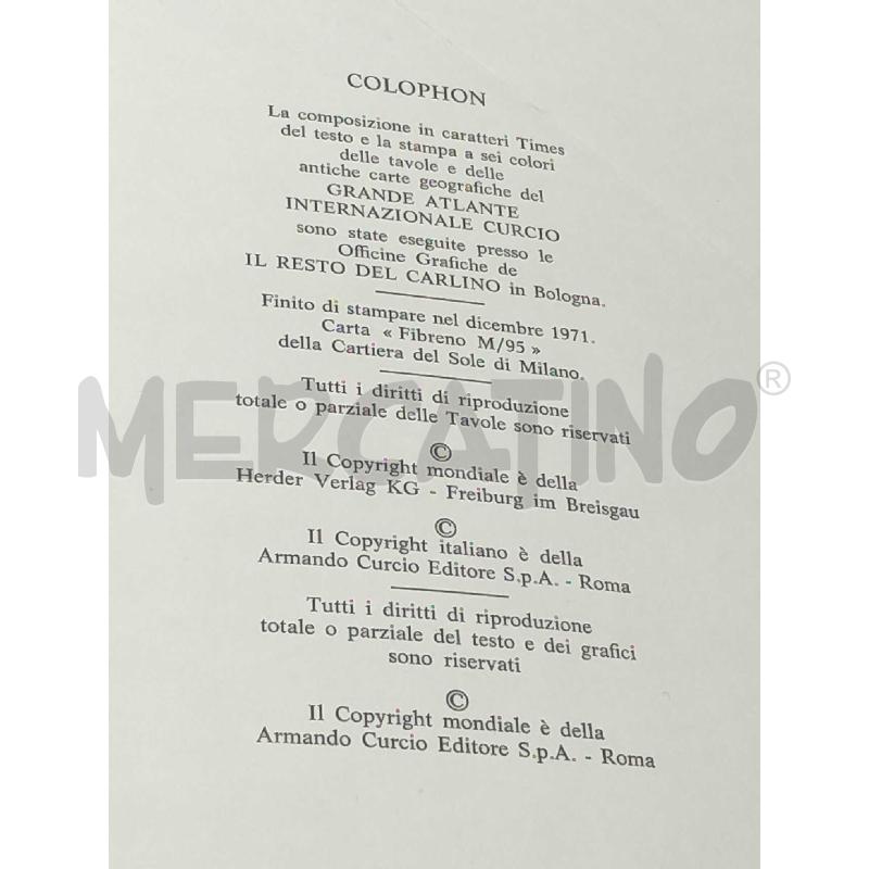 GRANDE ATLANTE INTERNAZIONALE CURCIO 1971 DA COLLEZIONE | Mercatino dell'Usato Moncalieri bengasi 5