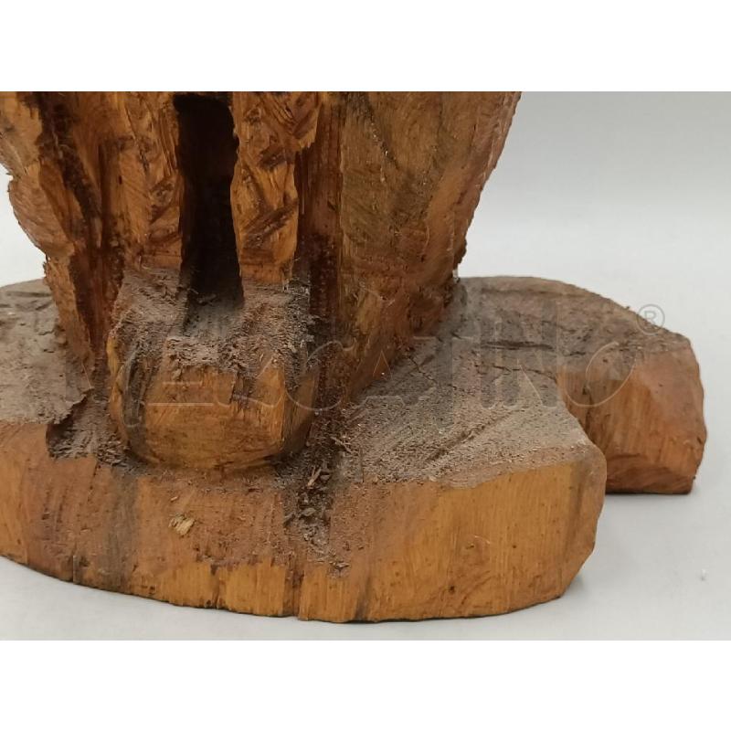 GUFO LEGNO SCOLPITO H. 32 | Mercatino dell'Usato Moncalieri bengasi 3