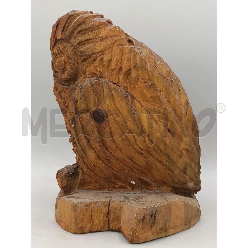 GUFO LEGNO SCOLPITO H. 32 | Mercatino dell'Usato Moncalieri bengasi 4