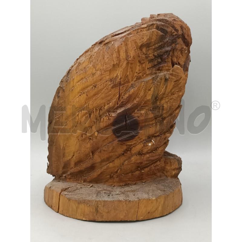 GUFO LEGNO SCOLPITO H. 32 | Mercatino dell'Usato Moncalieri bengasi 5