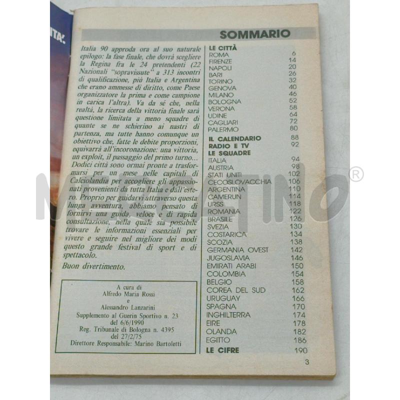 GUIDA AL MONDIALE COME DOVE QUANDO GUERIN SPORTIVO 1990 | Mercatino dell'Usato Moncalieri bengasi 2