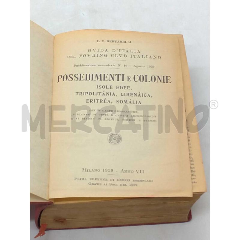 GUIDA DITALIA TOURING CLUB POSSEDIMENTI E COLONIE 1929 | Mercatino dell'Usato Moncalieri bengasi 3