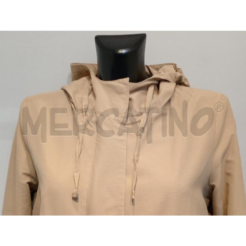 IMPERMEABILE DONNA MAX6CO BEIGE CON CAPPUCCIO  | Mercatino dell'Usato Moncalieri bengasi 3
