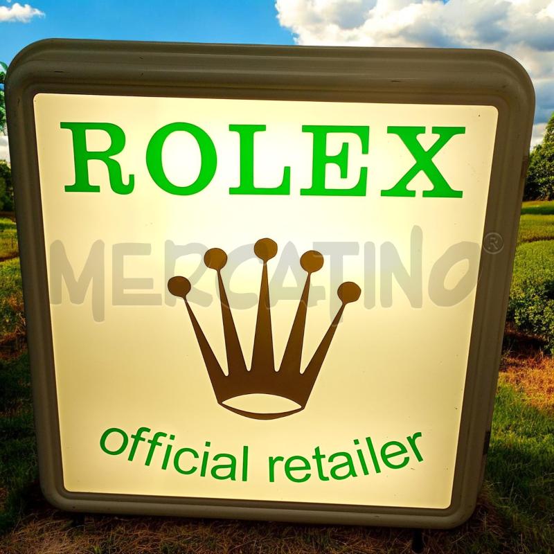 INSEGNA PUBBLICITARIA ROLEX RETROILLUMINATA | Mercatino dell'Usato Moncalieri bengasi 1