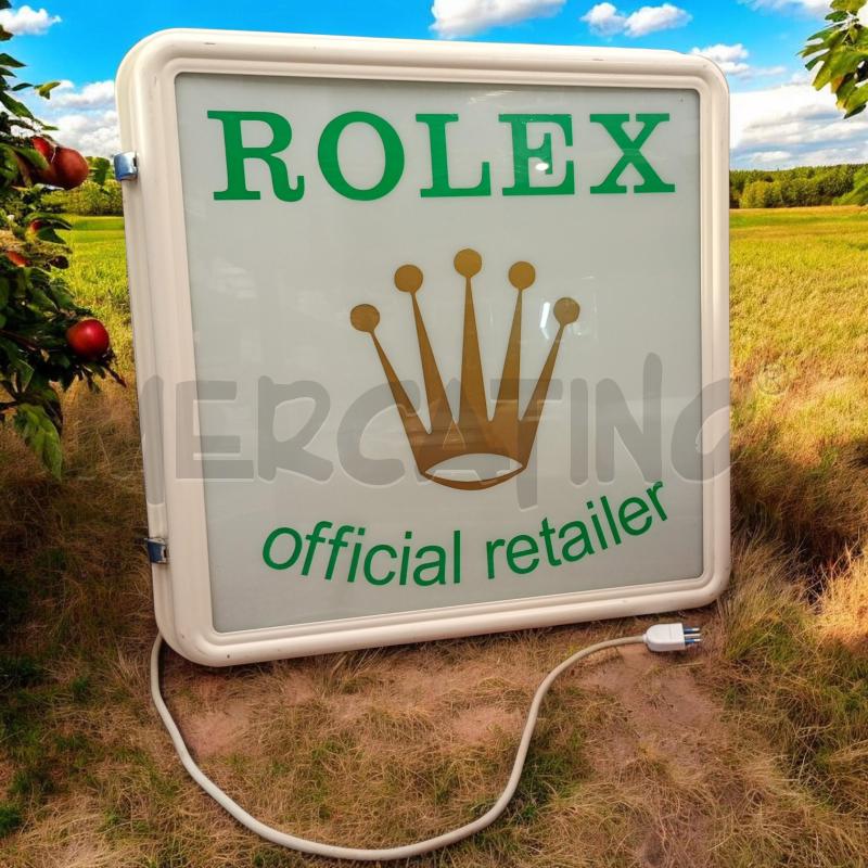 INSEGNA PUBBLICITARIA ROLEX RETROILLUMINATA | Mercatino dell'Usato Moncalieri bengasi 2
