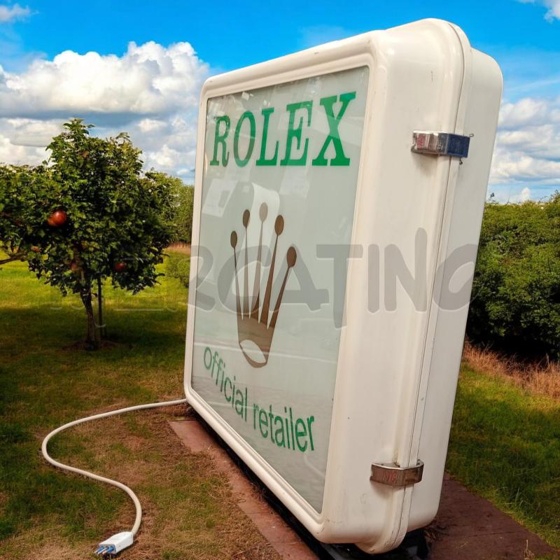 INSEGNA PUBBLICITARIA ROLEX RETROILLUMINATA | Mercatino dell'Usato Moncalieri bengasi 3
