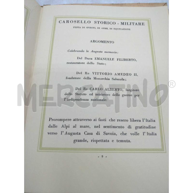IV CENTENARIO DI EMANUELE FILIBERTO E ANNIVERSARIO DELLA VITTORIA TORINO 1928 CAROSELLO STORICO | Mercatino dell'Usato Moncalieri bengasi 4