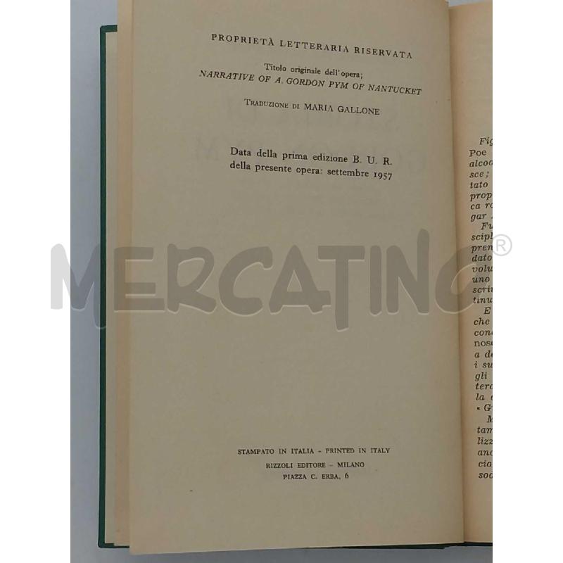 I RACCONTI DI EDGAR ALLAN POE RIZZOLI EDITORE 1956 5 VOL. | Mercatino dell'Usato Moncalieri bengasi 4