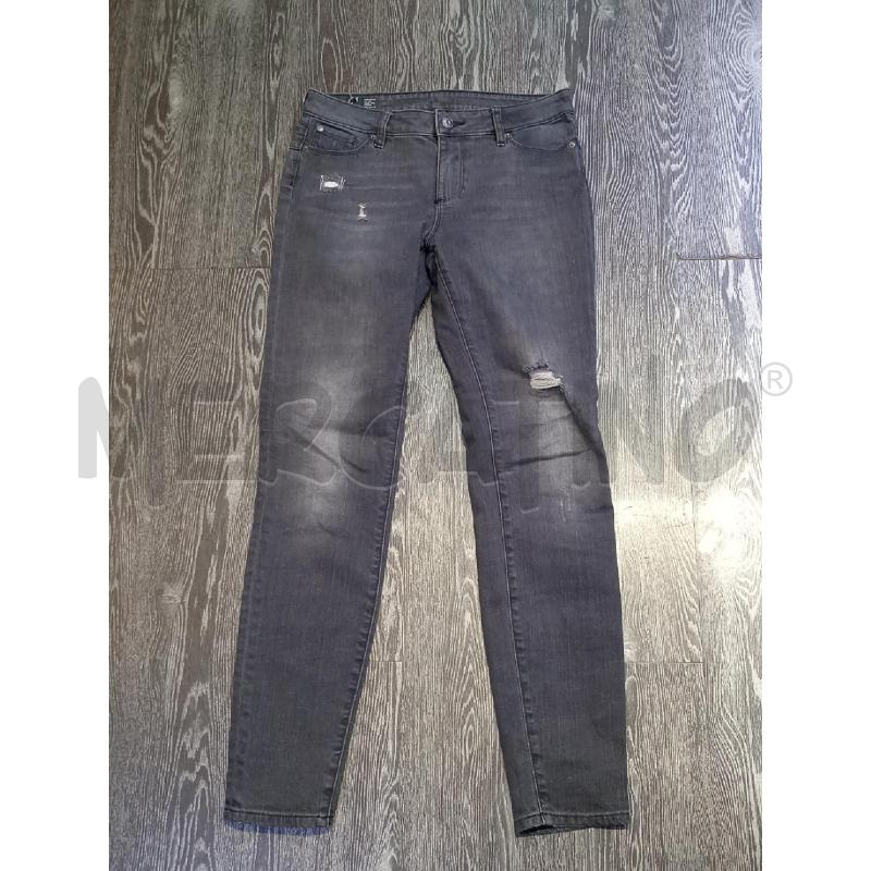 JEANS DONNA ARMANI EXCHANGE NERO CON STRAPPI | Mercatino dell'Usato Moncalieri bengasi 1