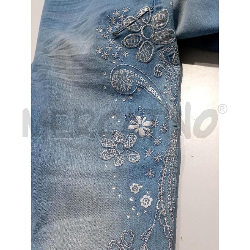 JEANS DONNA DESIGUAL CON FIORI ARGENTO | Mercatino dell'Usato Moncalieri bengasi 4