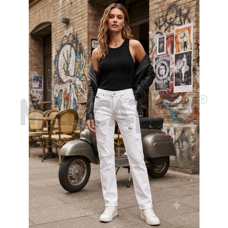 JEANS DONNA DOLCE E GABBANA BIANCHI CON EFFETTO CONSUMATO SULLE GAMBE | Mercatino dell'Usato Moncalieri bengasi 1
