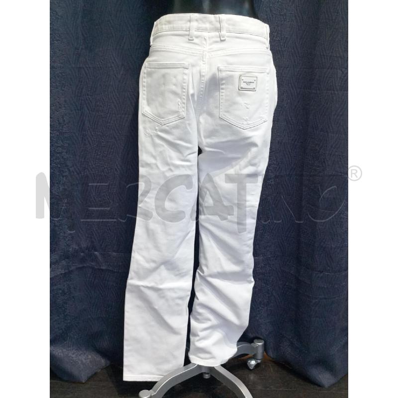 JEANS DONNA DOLCE E GABBANA BIANCHI CON EFFETTO CONSUMATO SULLE GAMBE | Mercatino dell'Usato Moncalieri bengasi 2