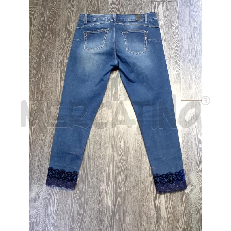 JEANS DONNA FRACOMINA BLU CON BORDO FONDO LAVORATO | Mercatino dell'Usato Moncalieri bengasi 2