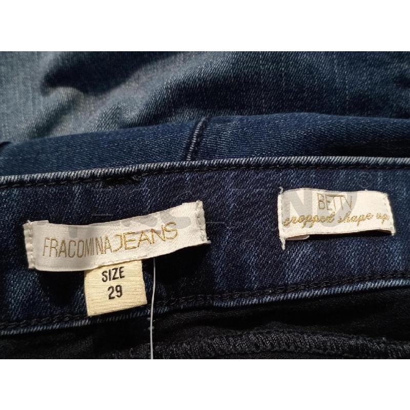 JEANS DONNA FRACOMINA BLU CON BORDO FONDO LAVORATO | Mercatino dell'Usato Moncalieri bengasi 5