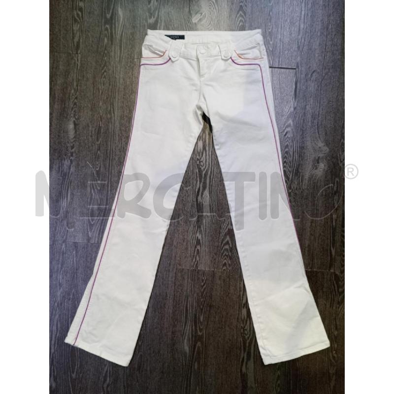 JEANS DONNA GUCCI BIANCO BANDA VIOLA  | Mercatino dell'Usato Moncalieri bengasi 1
