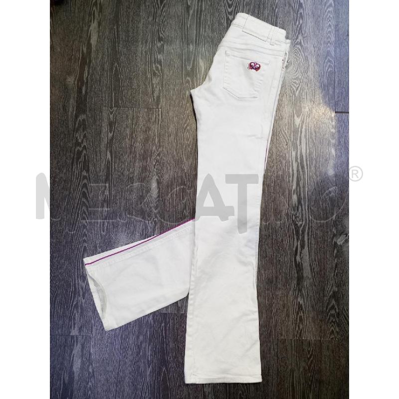 JEANS DONNA GUCCI BIANCO BANDA VIOLA  | Mercatino dell'Usato Moncalieri bengasi 3