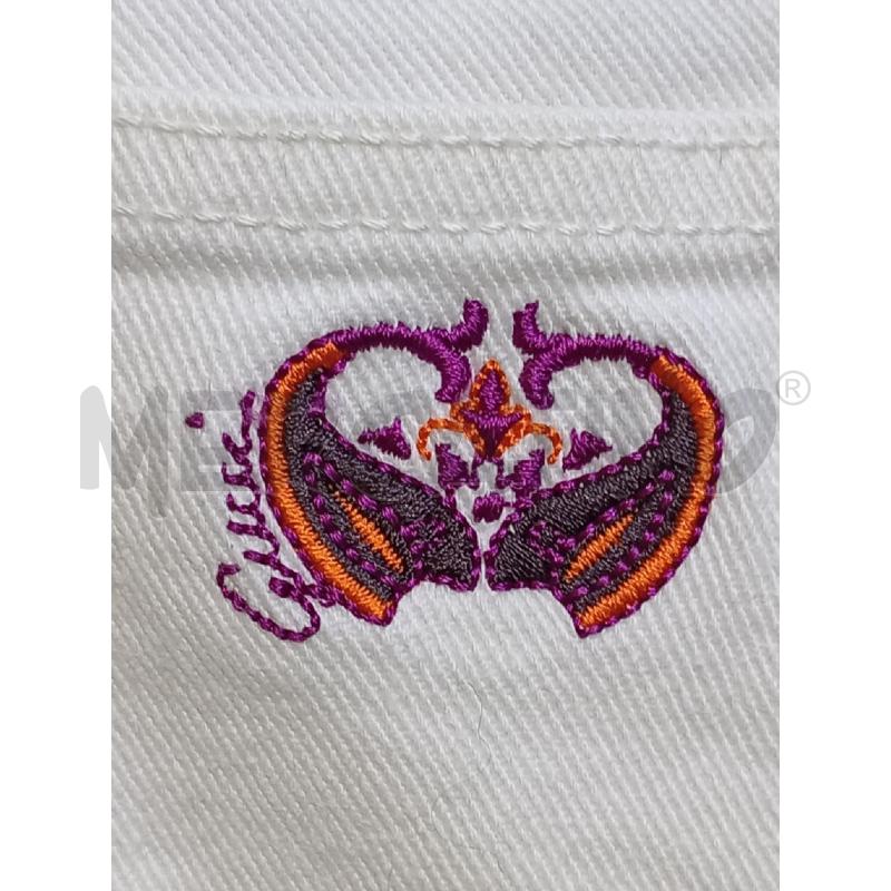 JEANS DONNA GUCCI BIANCO BANDA VIOLA  | Mercatino dell'Usato Moncalieri bengasi 4