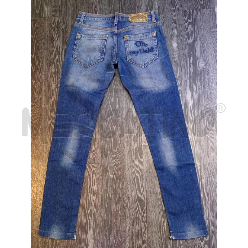 JEANS DONNA PINKO CON TARGHETTA STRASS ORO  | Mercatino dell'Usato Moncalieri bengasi 2
