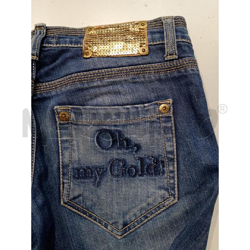 JEANS DONNA PINKO CON TARGHETTA STRASS ORO  | Mercatino dell'Usato Moncalieri bengasi 4