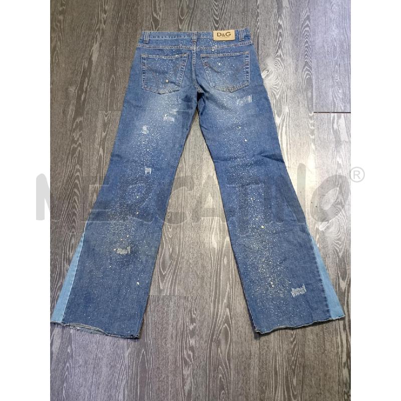 JEANS D&G BLU PUNTINATO A ZAMPA | Mercatino dell'Usato Moncalieri bengasi 2