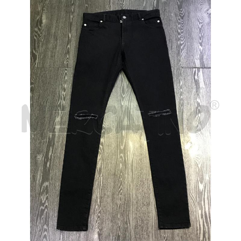 JEANS UOMO BALMAIN NERO SKINNY STRAPPI GINOCCHIA | Mercatino dell'Usato Moncalieri bengasi 1