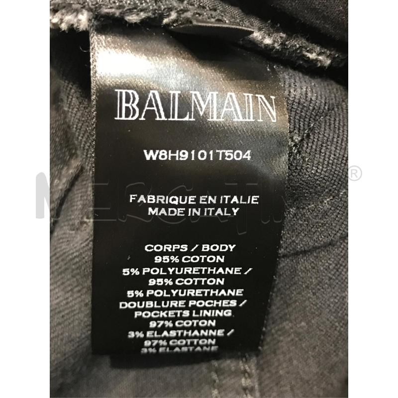 JEANS UOMO BALMAIN NERO SKINNY STRAPPI GINOCCHIA | Mercatino dell'Usato Moncalieri bengasi 4