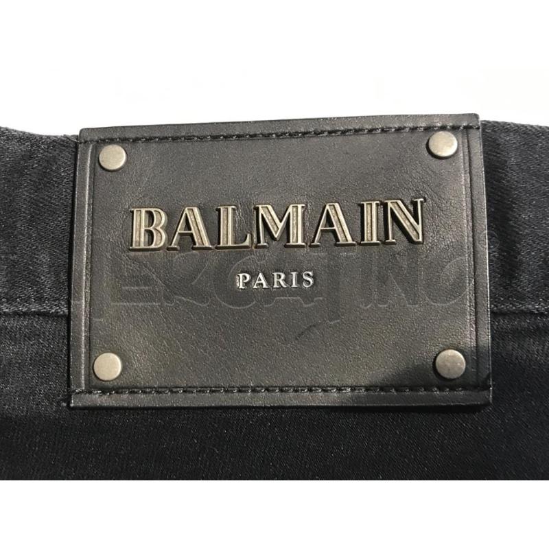 JEANS UOMO BALMAIN NERO SKINNY STRAPPI GINOCCHIA | Mercatino dell'Usato Moncalieri bengasi 5