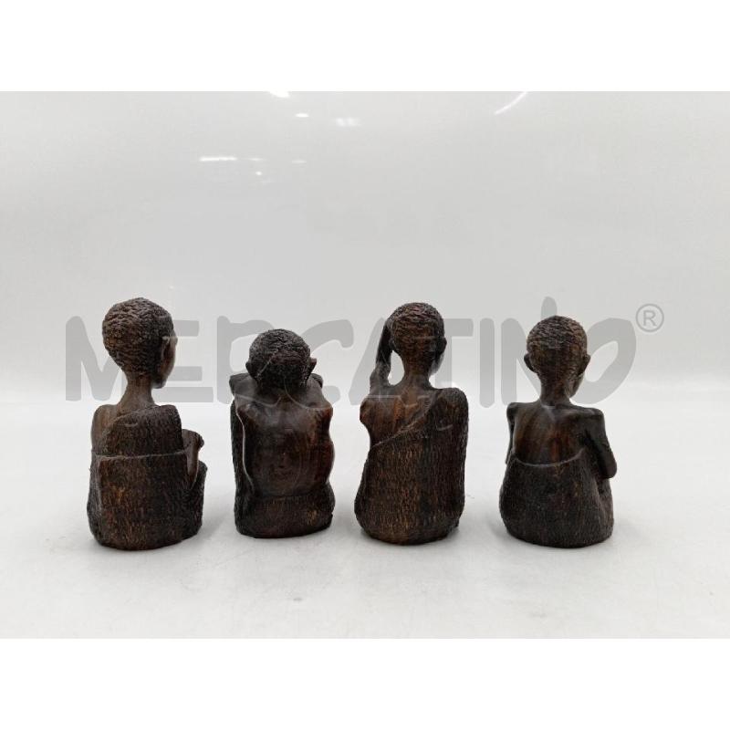 KIT STATUETTE AFRICANE ACCOVACCIATI | Mercatino dell'Usato Moncalieri bengasi 4