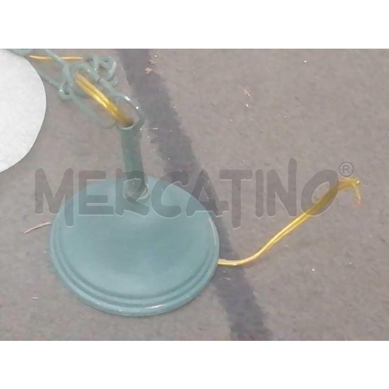 LAMPADARIO 1 LUX SALA DA PRANZO VETRO FIORE E FERRO BATTUTO | Mercatino dell'Usato Moncalieri bengasi 3