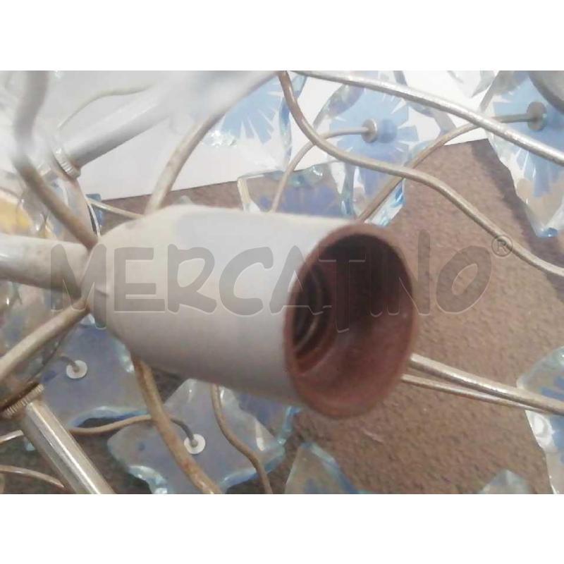 LAMPADARIO BOCCIA SPUTNIK STILE FONTANA ARTE STELI FIORI AZZURRI | Mercatino dell'Usato Moncalieri bengasi 4