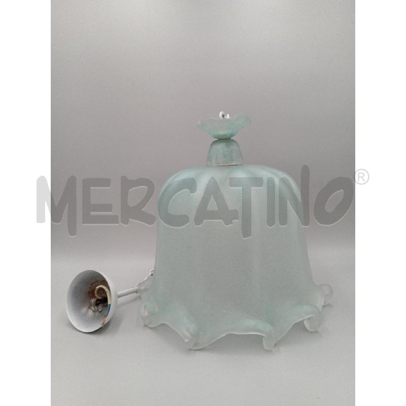 LAMPADARIO CAMPANA VETRO STILE MURANO OPACO INTERNO SATINATO  | Mercatino dell'Usato Moncalieri bengasi 1