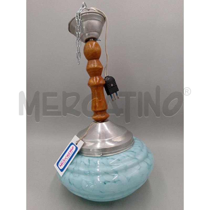 LAMPADARIO EPOCA BOCCIA AZZURRA  | Mercatino dell'Usato Moncalieri bengasi 1