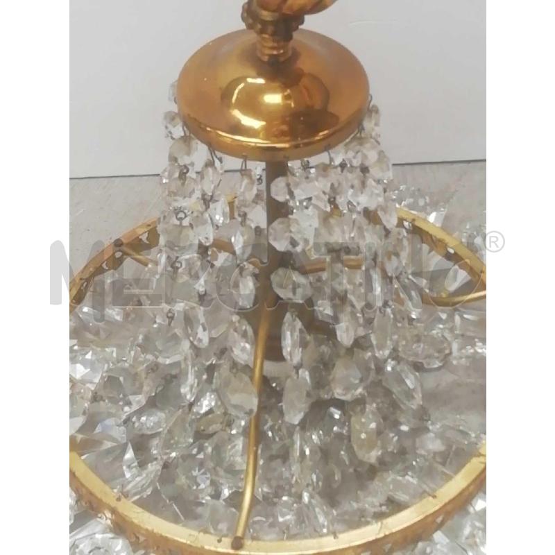 LAMPADARIO METALLO GOCCE VETRO  | Mercatino dell'Usato Moncalieri bengasi 2