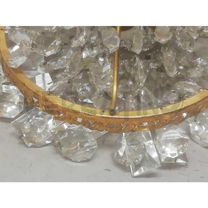 LAMPADARIO METALLO GOCCE VETRO  | Mercatino dell'Usato Moncalieri bengasi 3
