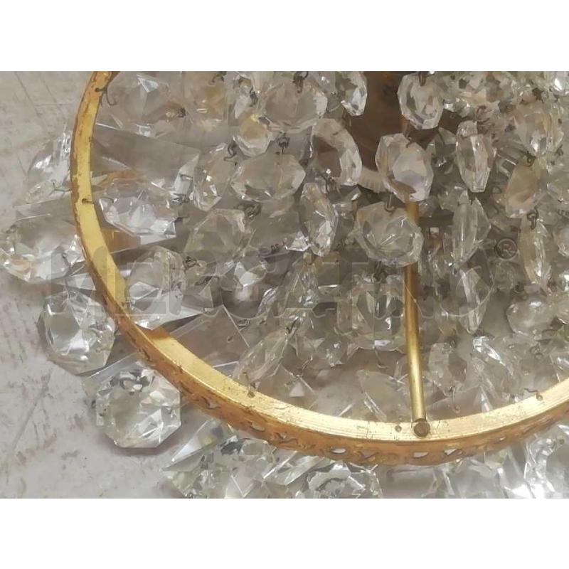 LAMPADARIO METALLO GOCCE VETRO  | Mercatino dell'Usato Moncalieri bengasi 5
