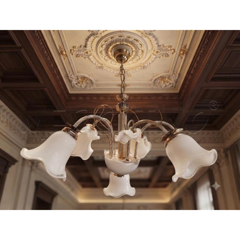 LAMPADARIO TULIPANI 5 LUX | Mercatino dell'Usato Moncalieri bengasi 1