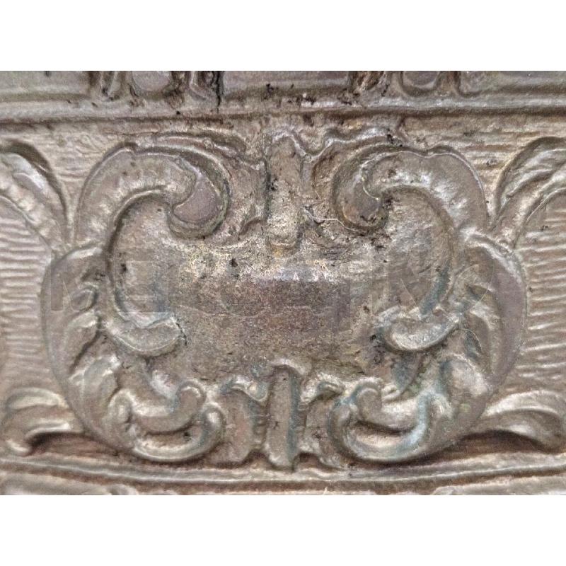 LAMPADARIO VINTAGE VETRO MOLATO C/ANELLO CENTRALE METALLO C/GEMME | Mercatino dell'Usato Moncalieri bengasi 4
