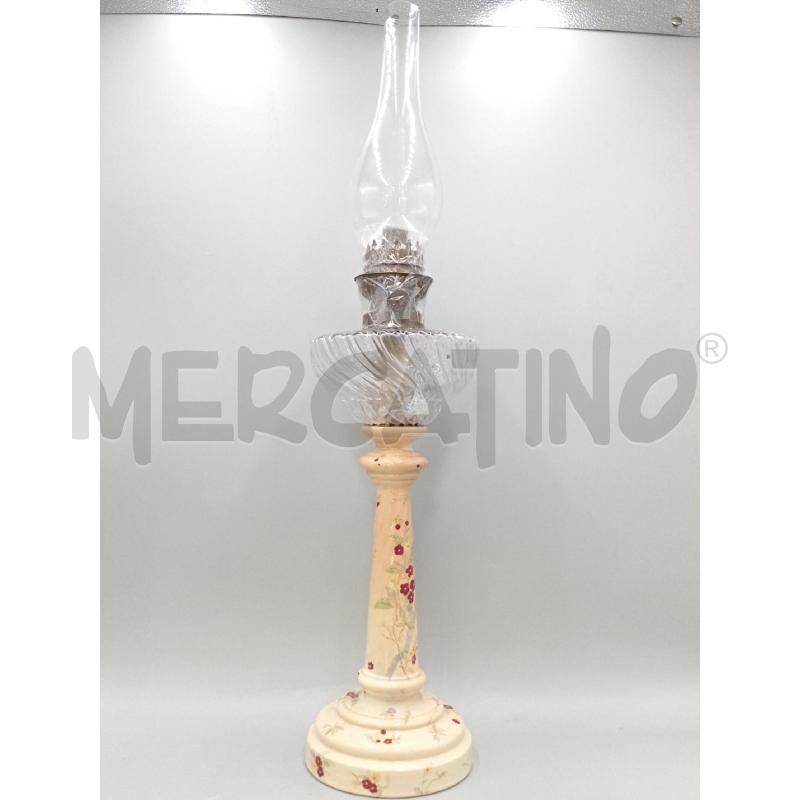 LAMPADA AD OLIO DECORO FIORE CON SBECCATURA | Mercatino dell'Usato Moncalieri bengasi 1