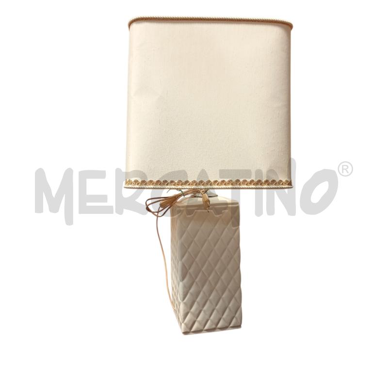 LAMPADA BASE CERAMICA BIANCA | Mercatino dell'Usato Moncalieri bengasi 1