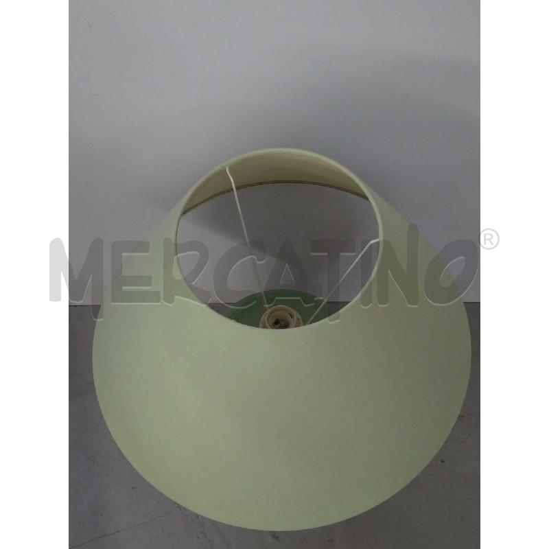 LAMPADA DA TAVOLO BASE CERAMICA  VERDE LAVORATA C/PARALUME ABBINATO  | Mercatino dell'Usato Moncalieri bengasi 4