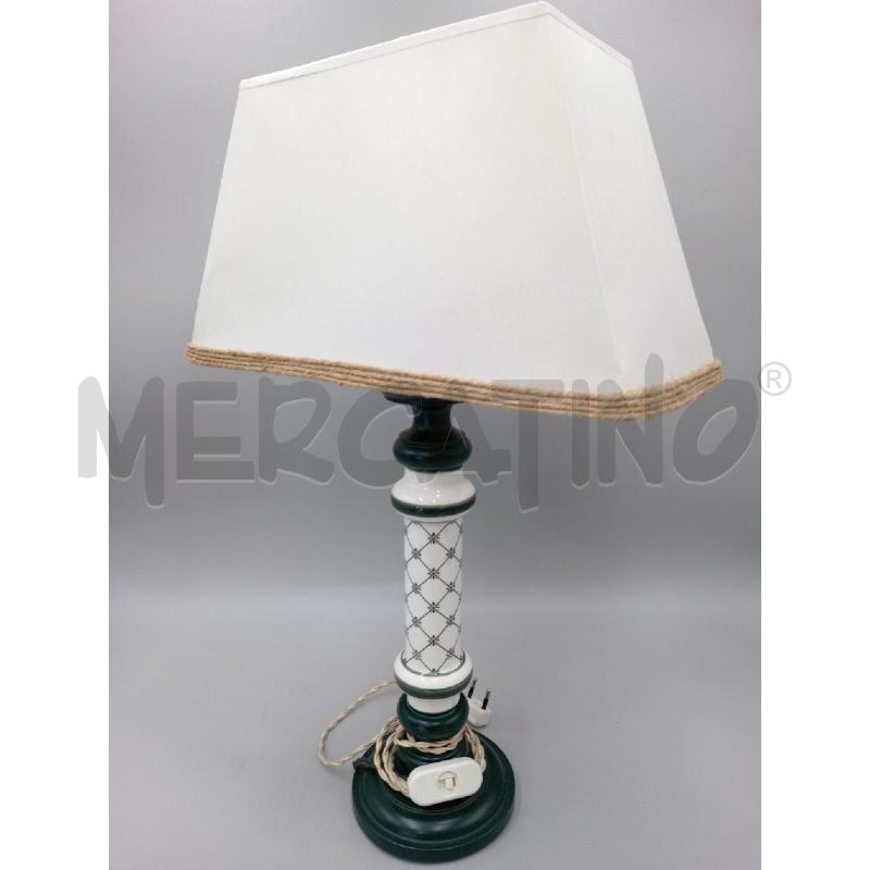 LAMPADA DA TAVOLO CERAMICA LEGNO | Mercatino dell'Usato Moncalieri bengasi 1